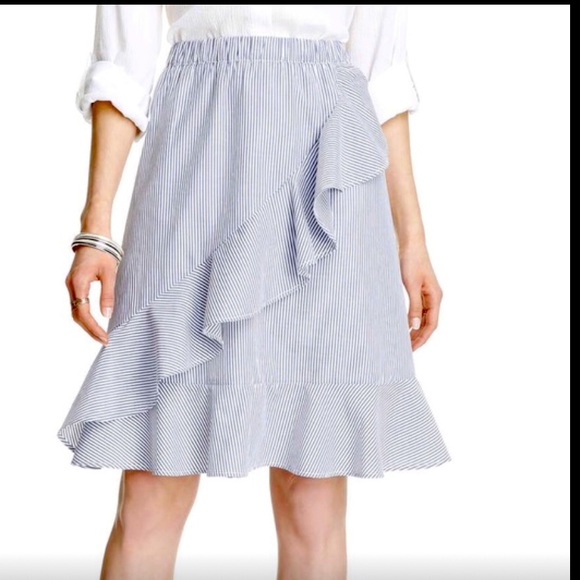 Joe Fresh Dresses & Skirts - Joe Fresh Striped Ruffle Wrap Skirt